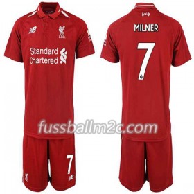 Fußballtrikots Liverpool MILNER 7 Kinder Heim Trikotsatz 2018-2019